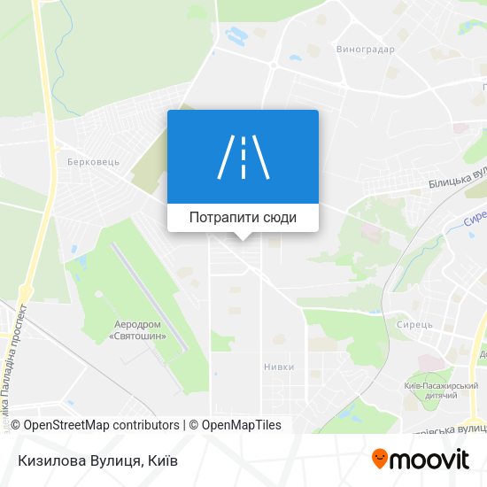 Карта Кизилова Вулиця