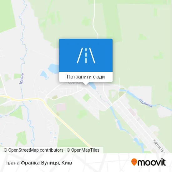 Карта Івана Франка Вулиця