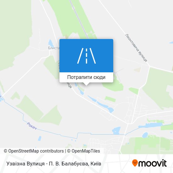 Карта Узвізна Вулиця - П. В. Балабуєва