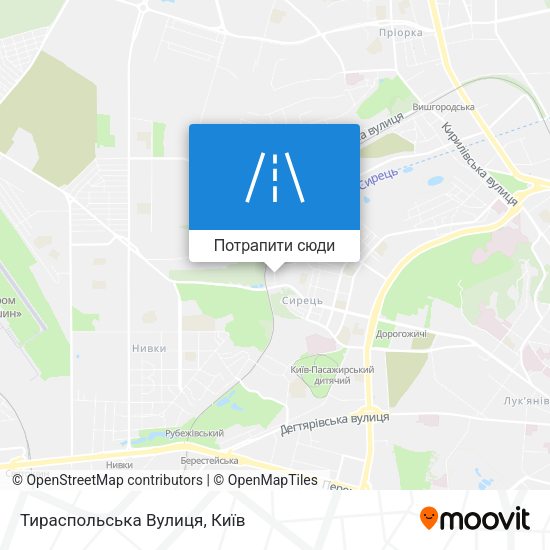 Карта Тираспольська Вулиця