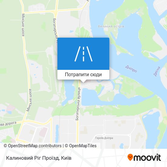 Карта Калиновий Ріг Проїзд