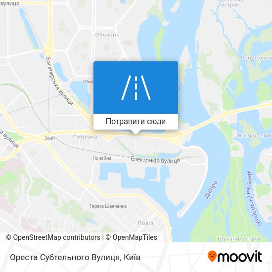 Карта Ореста Субтельного Вулиця