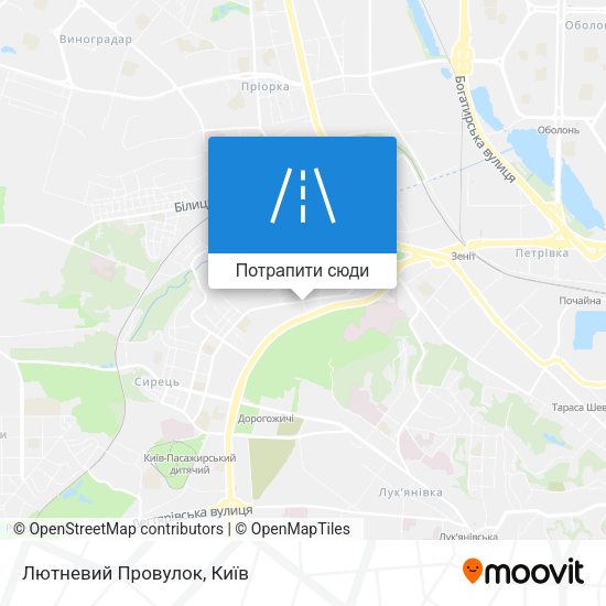 Карта Лютневий Провулок