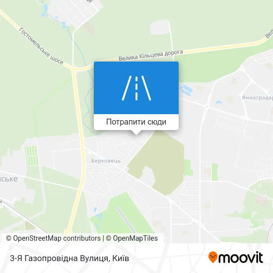 Карта 3-Я Газопровідна Вулиця