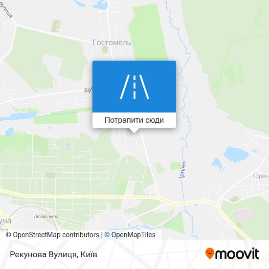 Карта Рекунова Вулиця