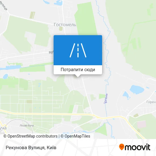 Карта Рекунова Вулиця
