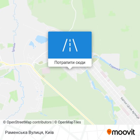 Карта Раменська Вулиця