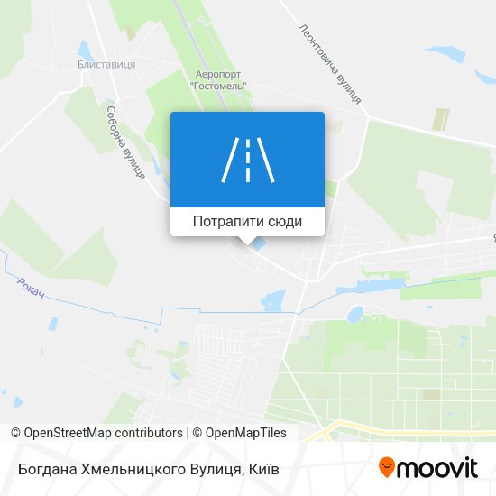 Карта Богдана Хмельницкого Вулиця