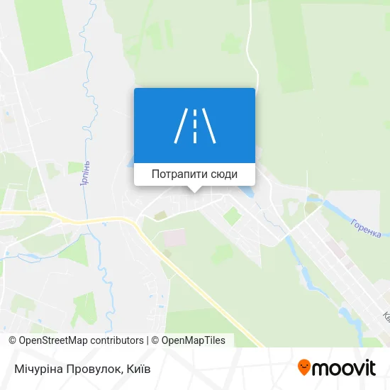 Карта Мічуріна Провулок