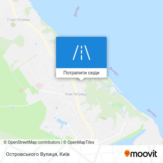 Карта Островського Вулиця