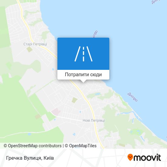 Карта Гречка Вулиця