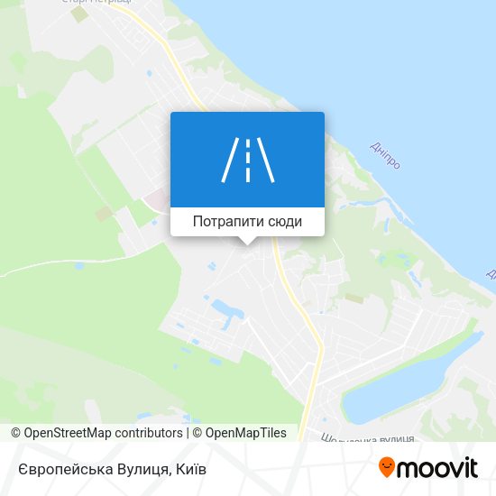 Карта Європейська Вулиця
