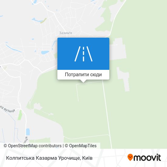 Карта Колпитська Казарма Урочище