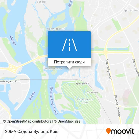 Карта 206-А Садова Вулиця