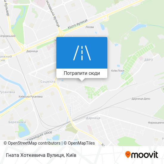 Карта Гната Хоткевича Вулиця