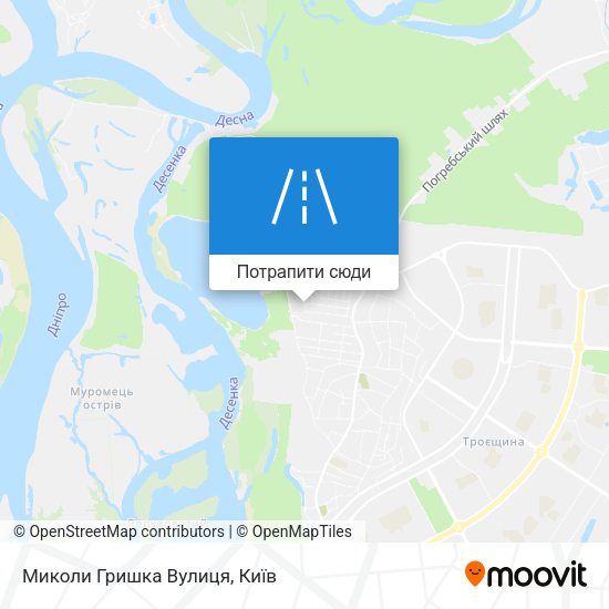 Карта Миколи Гришка Вулиця