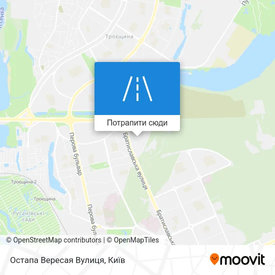 Карта Остапа Вересая Вулиця
