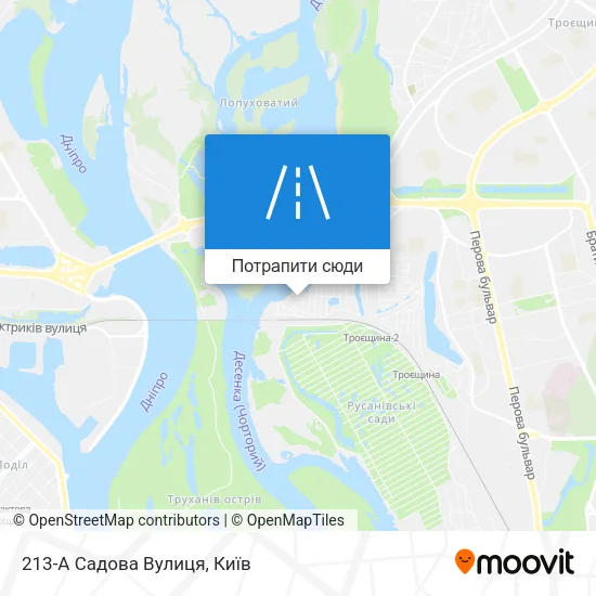 Карта 213-А Садова Вулиця