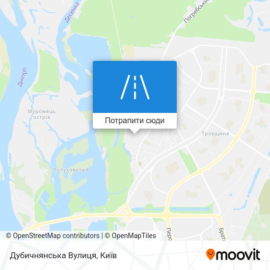 Карта Дубичнянська Вулиця