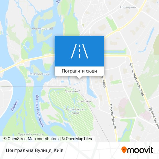 Карта Центральна Вулиця