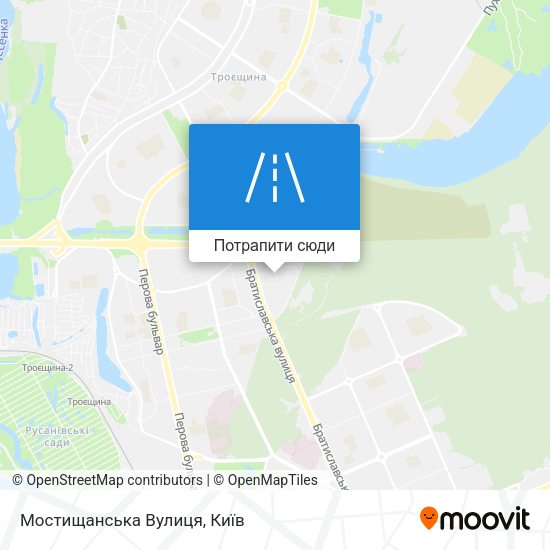 Карта Мостищанська Вулиця