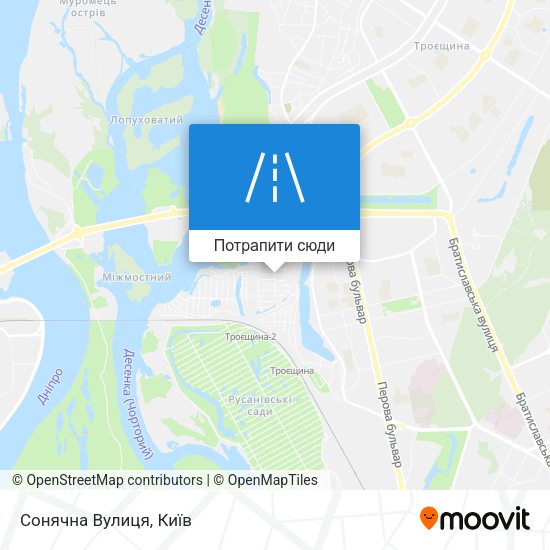 Карта Сонячна Вулиця