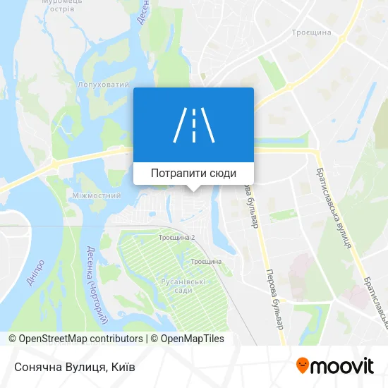 Карта Сонячна Вулиця