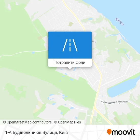 Карта 1-А Будівельників Вулиця