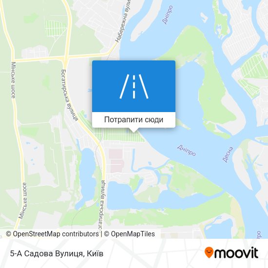 Карта 5-А Садова Вулиця