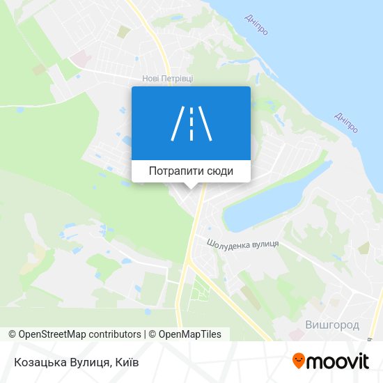 Карта Козацька Вулиця