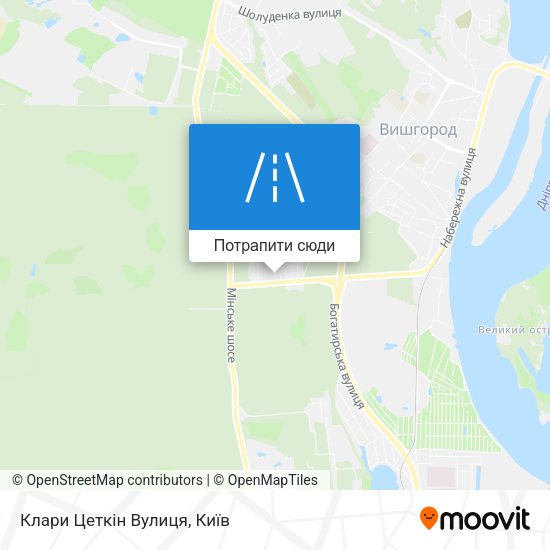 Карта Клари Цеткін Вулиця