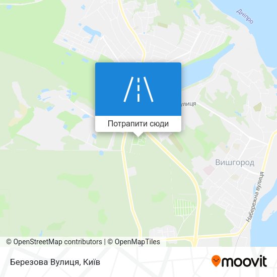 Карта Березова Вулиця