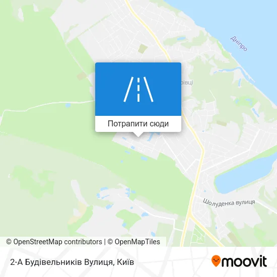 Карта 2-А Будівельників Вулиця