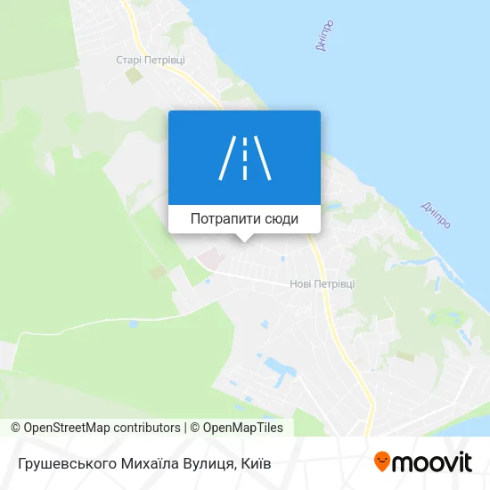 Карта Грушевського Михаїла Вулиця