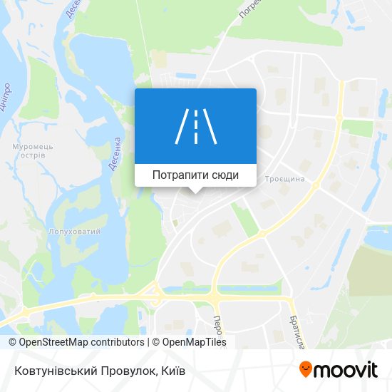 Карта Ковтунівський Провулок