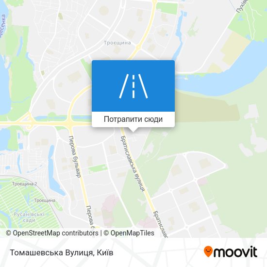 Карта Томашевська Вулиця
