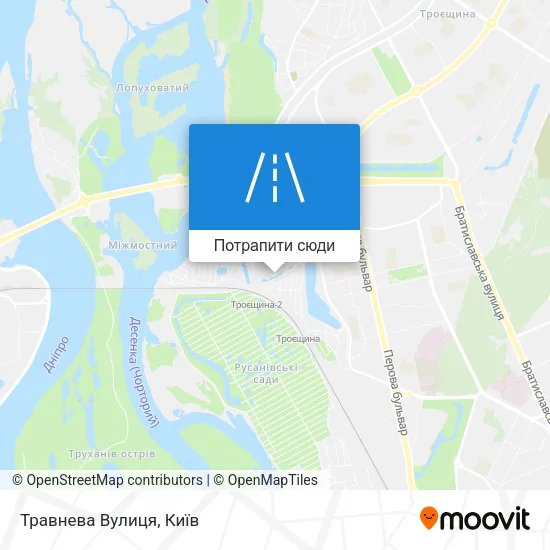 Карта Травнева Вулиця