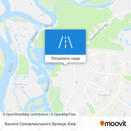 Карта Василя Сухомлинського Вулиця