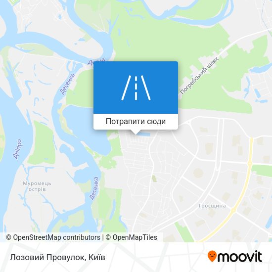 Карта Лозовий Провулок