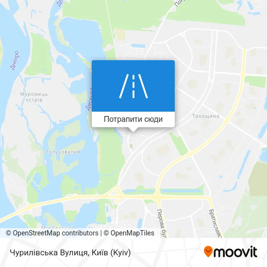 Карта Чурилівська Вулиця