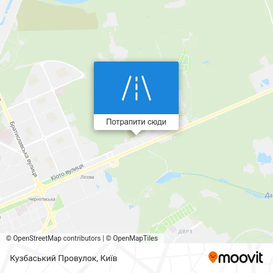 Карта Кузбаський Провулок