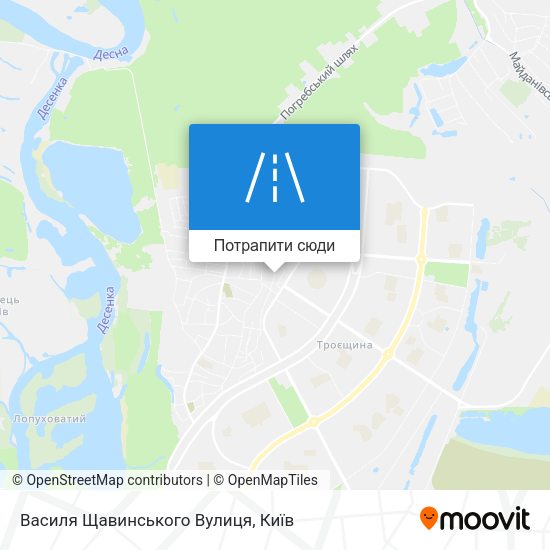 Карта Василя Щавинського Вулиця