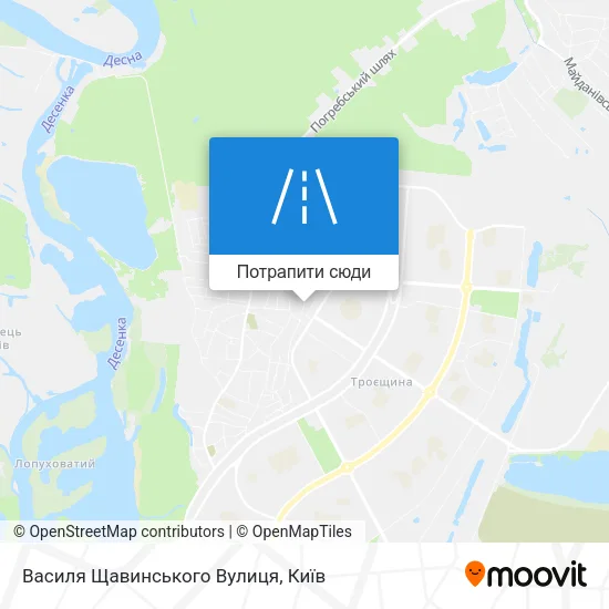 Карта Василя Щавинського Вулиця