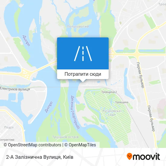 Карта 2-А Залізнична Вулиця