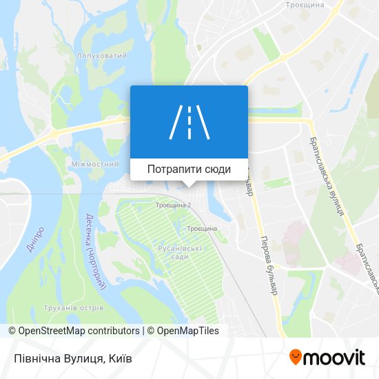 Карта Північна Вулиця