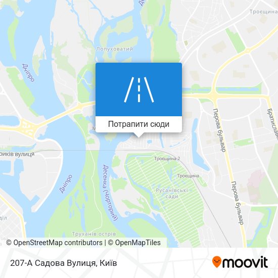 Карта 207-А Садова Вулиця