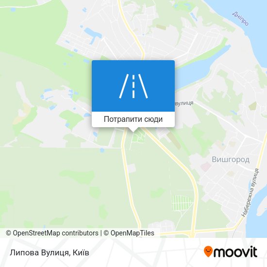 Карта Липова Вулиця