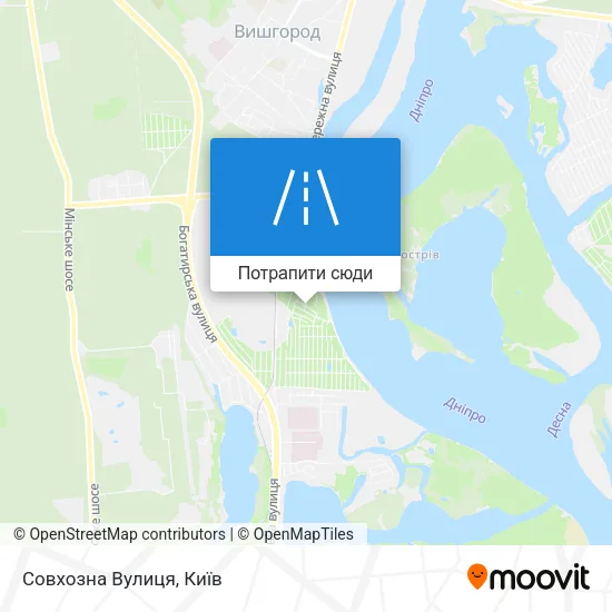 Карта Совхозна Вулиця