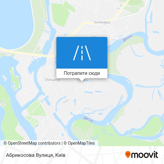 Карта Абрикосова Вулиця