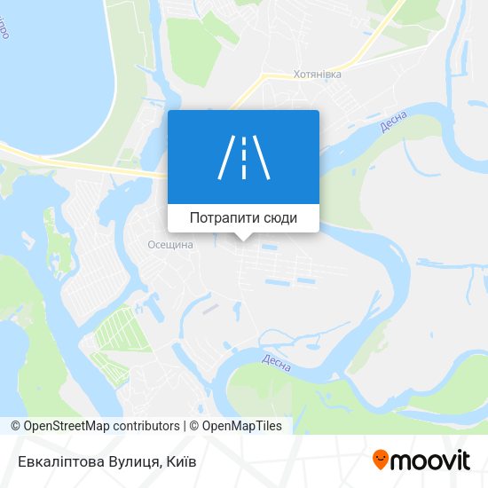 Карта Евкаліптова Вулиця